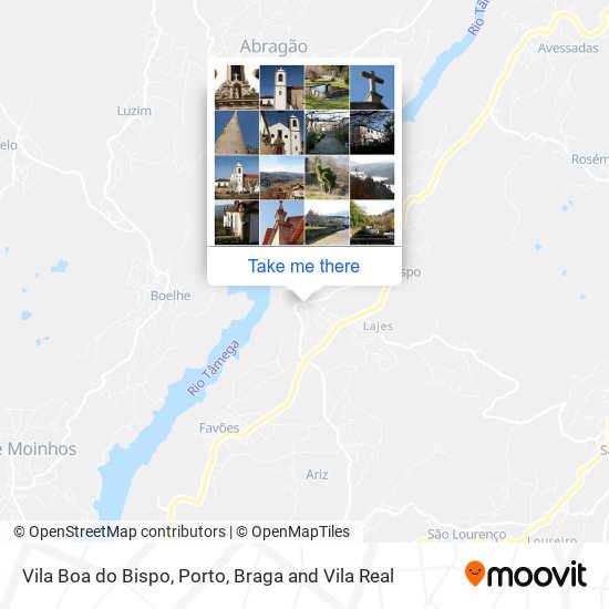 Vila Boa do Bispo mapa