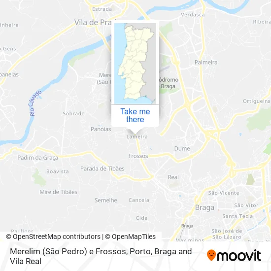 Merelim (São Pedro) e Frossos map