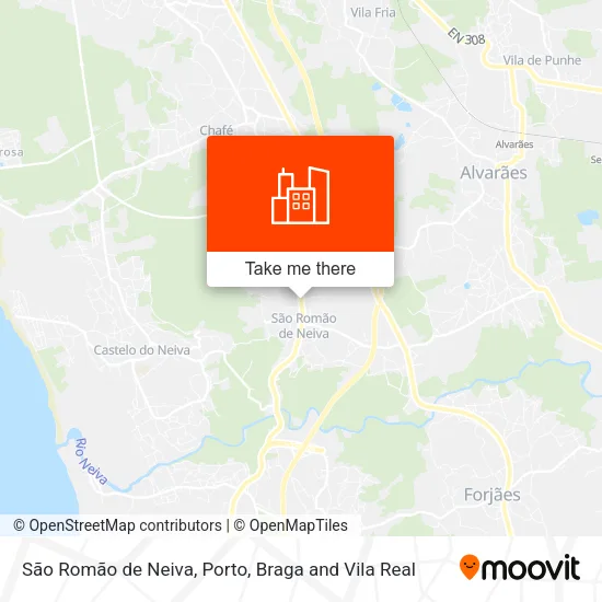 São Romão de Neiva map
