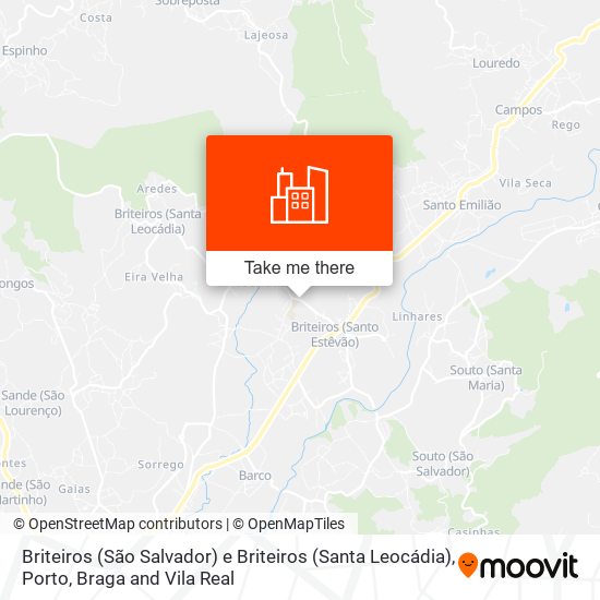 Briteiros (São Salvador) e Briteiros (Santa Leocádia) map