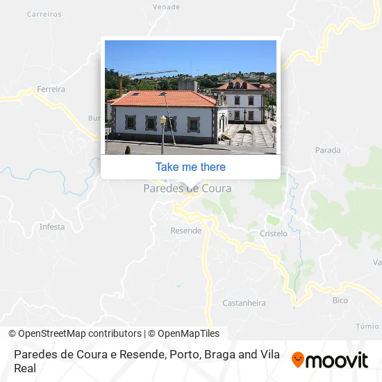 Paredes de Coura e Resende map