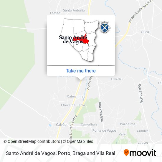 Santo André de Vagos map