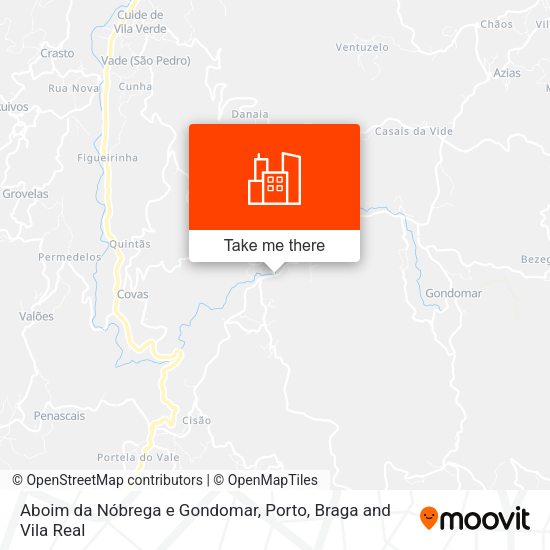 Aboim da Nóbrega e Gondomar mapa