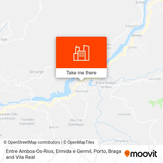 Entre Ambos-Os-Rios, Ermida e Germil map