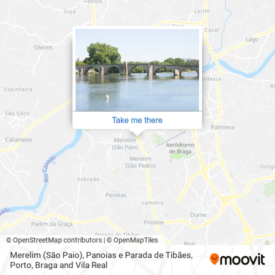 Merelim (São Paio), Panoias e Parada de Tibães map