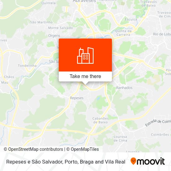Repeses e São Salvador mapa