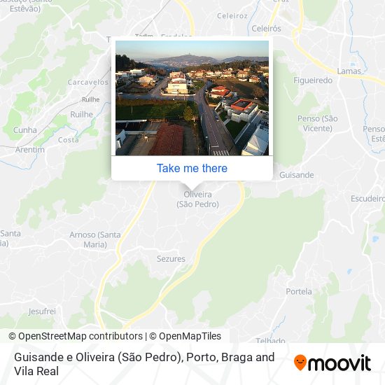 Guisande e Oliveira (São Pedro) map