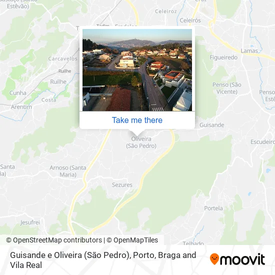 Guisande e Oliveira (São Pedro) map