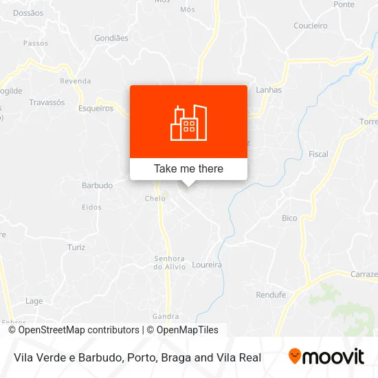 Vila Verde e Barbudo map