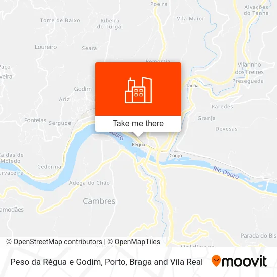 Peso da Régua e Godim map