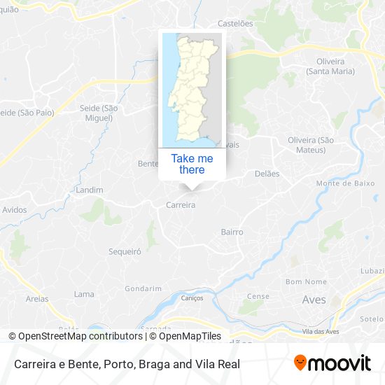 Carreira e Bente mapa