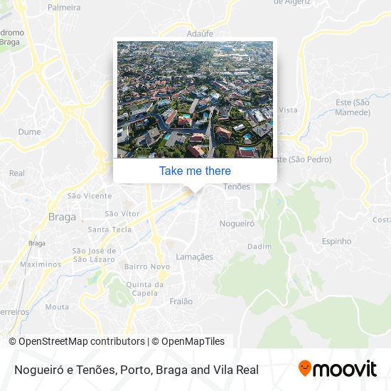 Nogueiró e Tenões map