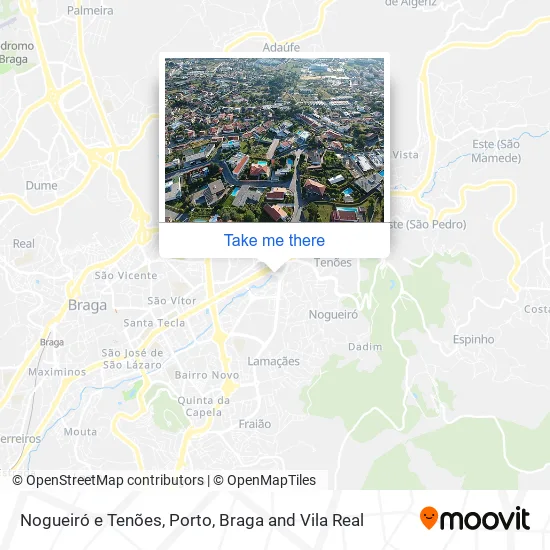 Nogueiró e Tenões map
