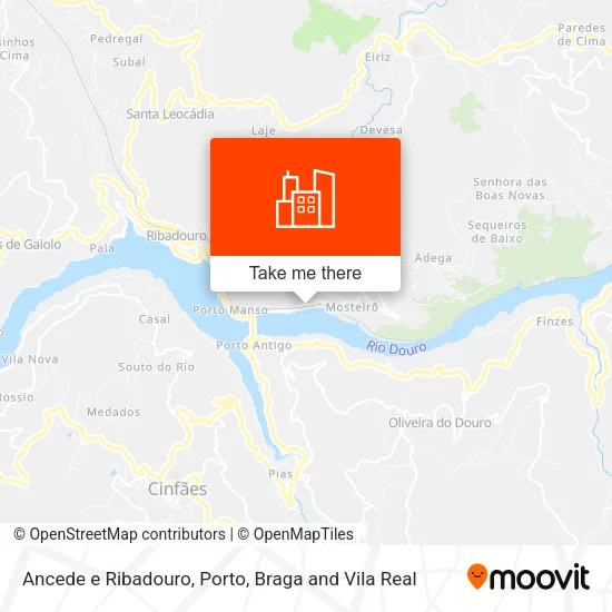 Ancede e Ribadouro map
