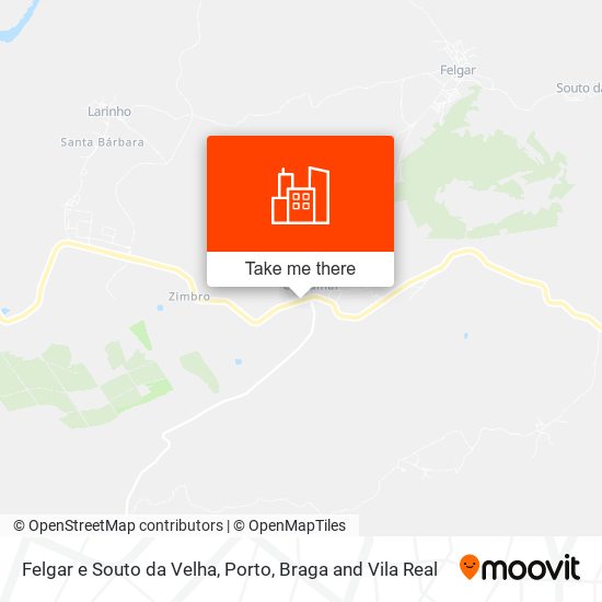 Felgar e Souto da Velha mapa