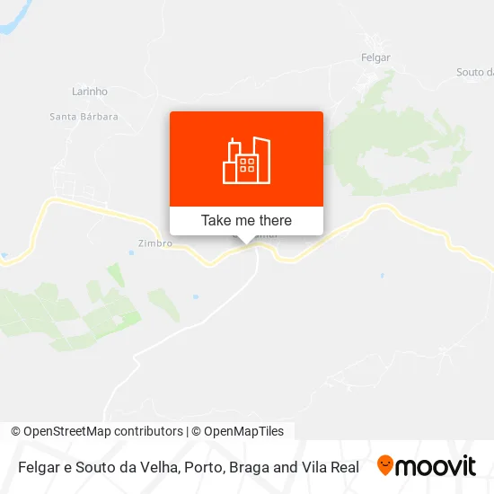 Felgar e Souto da Velha map