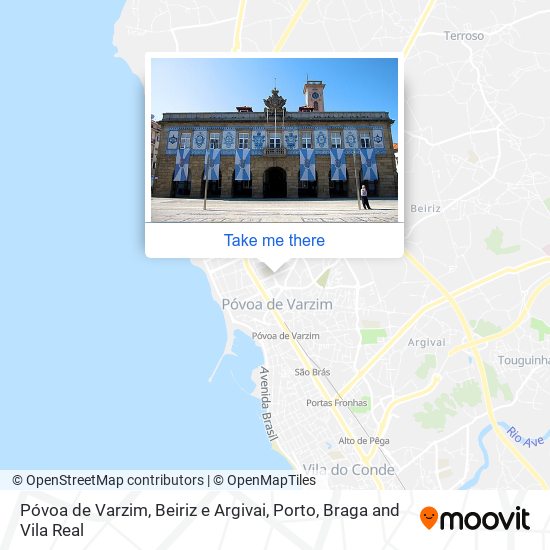 Póvoa de Varzim, Beiriz e Argivai map