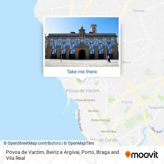 Póvoa de Varzim, Beiriz e Argivai map