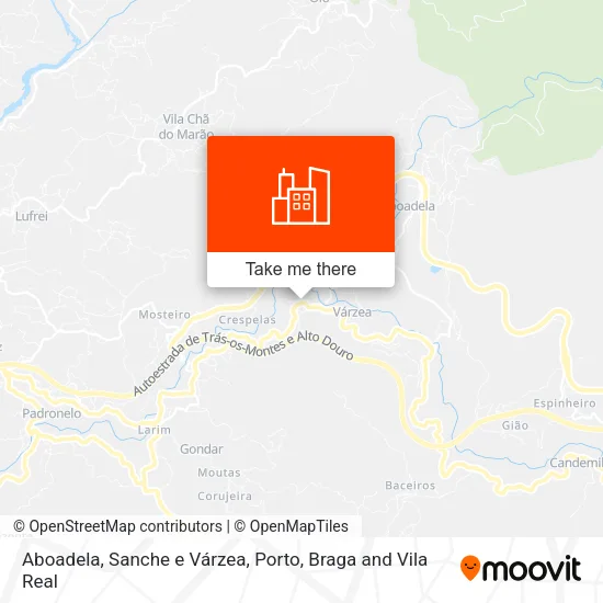Aboadela, Sanche e Várzea map