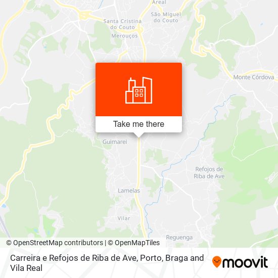 Carreira e Refojos de Riba de Ave map