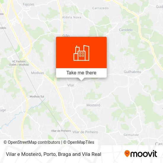 Vilar e Mosteiró map