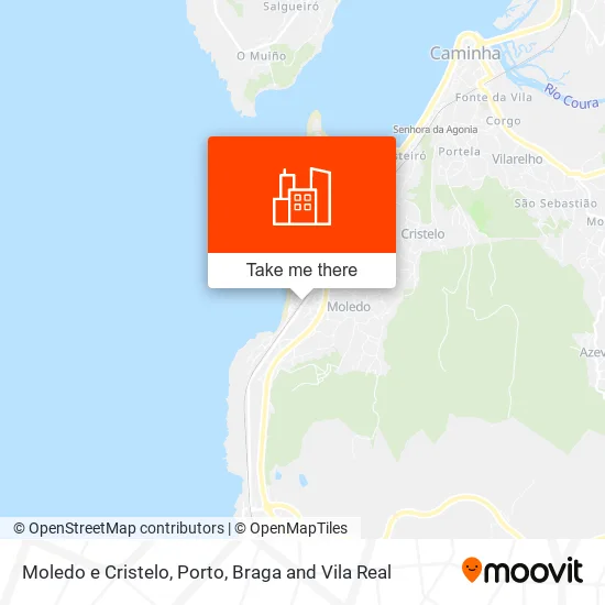 Moledo e Cristelo map