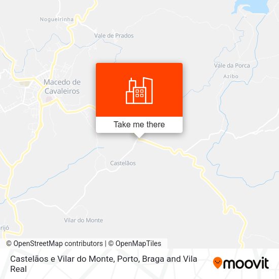 Castelãos e Vilar do Monte mapa
