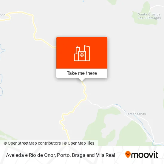 Aveleda e Rio de Onor map