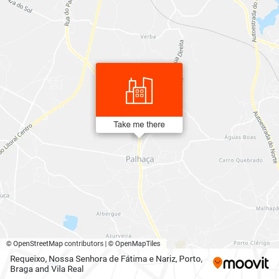 Requeixo, Nossa Senhora de Fátima e Nariz map