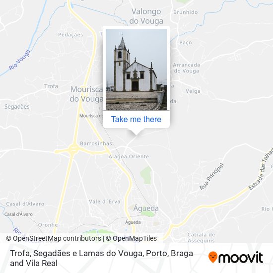 Trofa, Segadães e Lamas do Vouga map