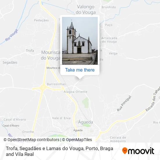 Trofa, Segadães e Lamas do Vouga map