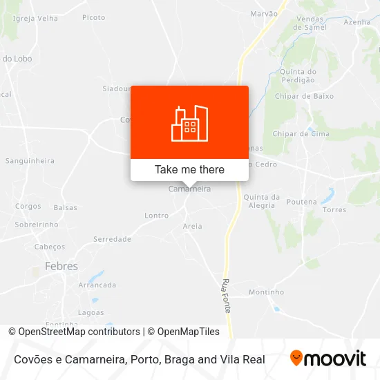 Covões e Camarneira map