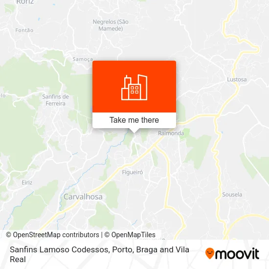 Sanfins Lamoso Codessos map