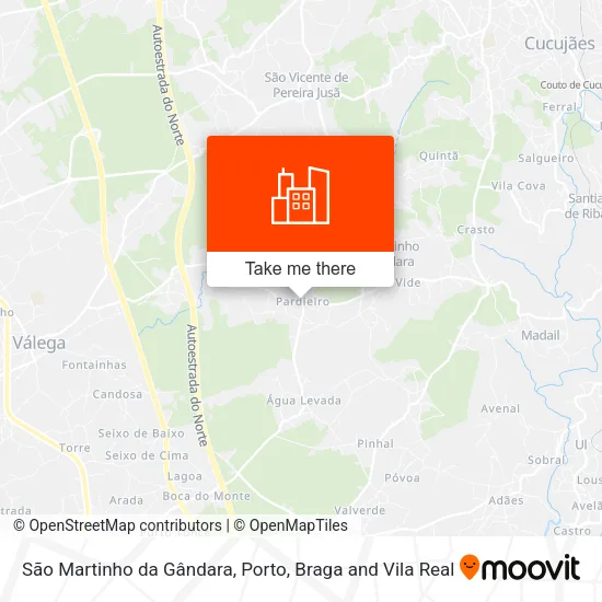 São Martinho da Gândara map
