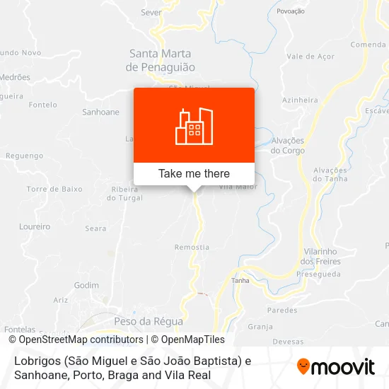 Lobrigos (São Miguel e São João Baptista) e Sanhoane map