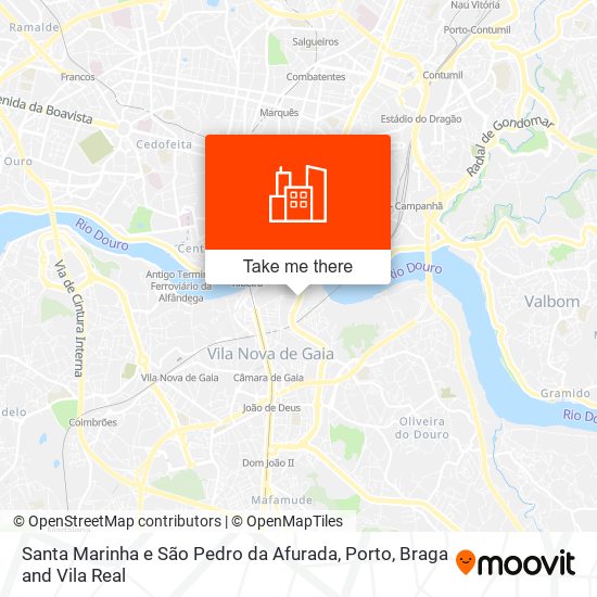 Santa Marinha e São Pedro da Afurada map