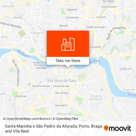Santa Marinha e São Pedro da Afurada map