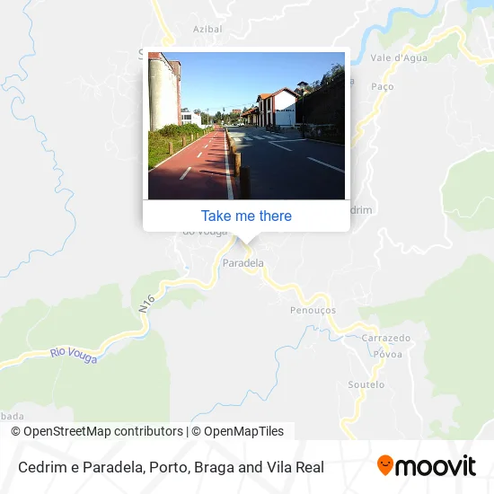 Cedrim e Paradela map