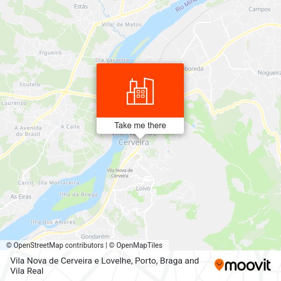 Vila Nova de Cerveira e Lovelhe map