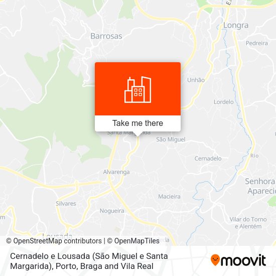 Cernadelo e Lousada (São Miguel e Santa Margarida) map