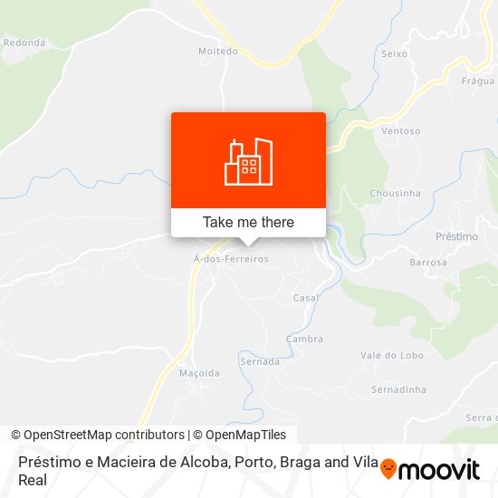 Préstimo e Macieira de Alcoba map