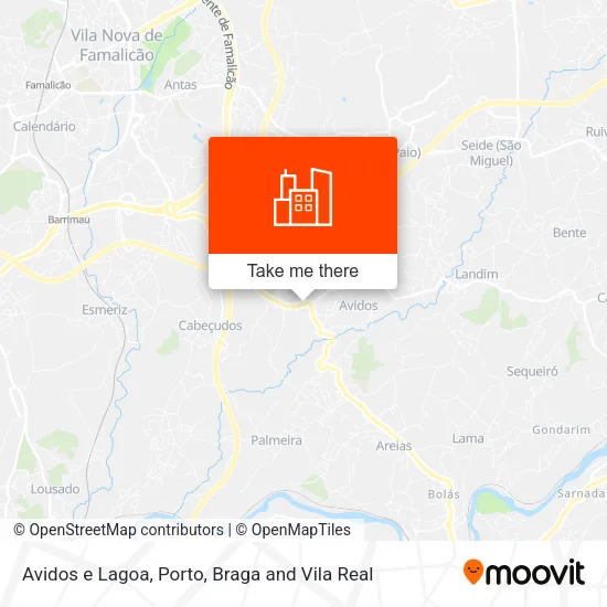 Avidos e Lagoa map