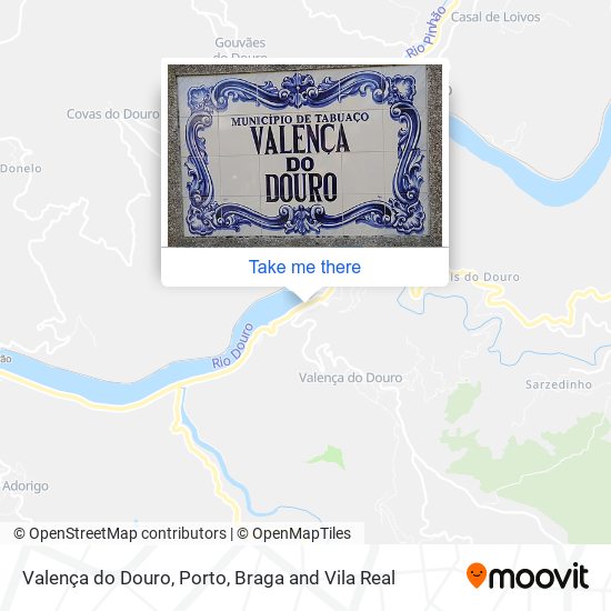 Valença do Douro mapa