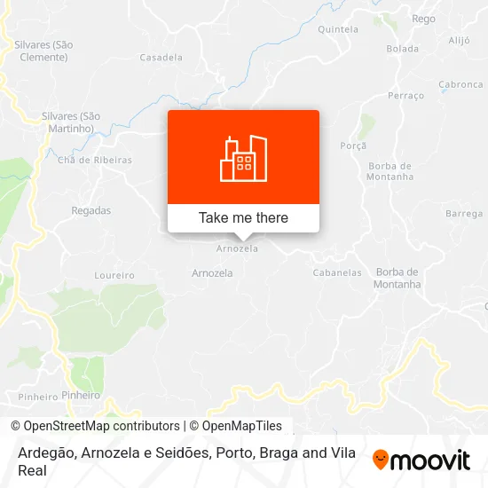 Ardegão, Arnozela e Seidões map