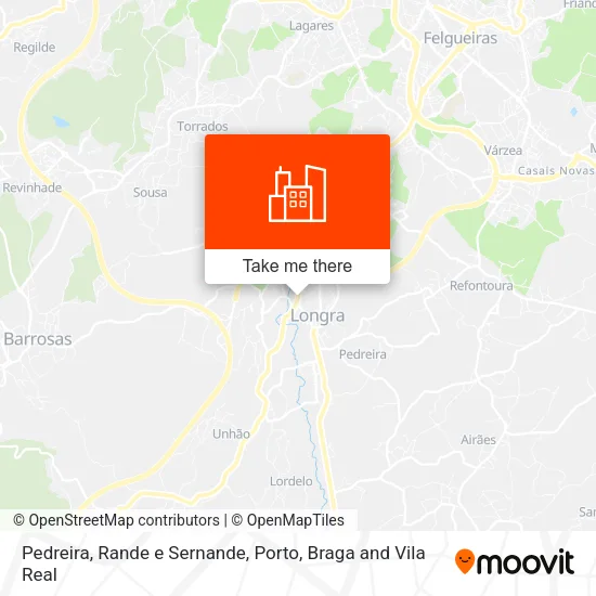 Pedreira, Rande e Sernande map