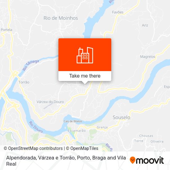 Alpendorada, Várzea e Torrão mapa