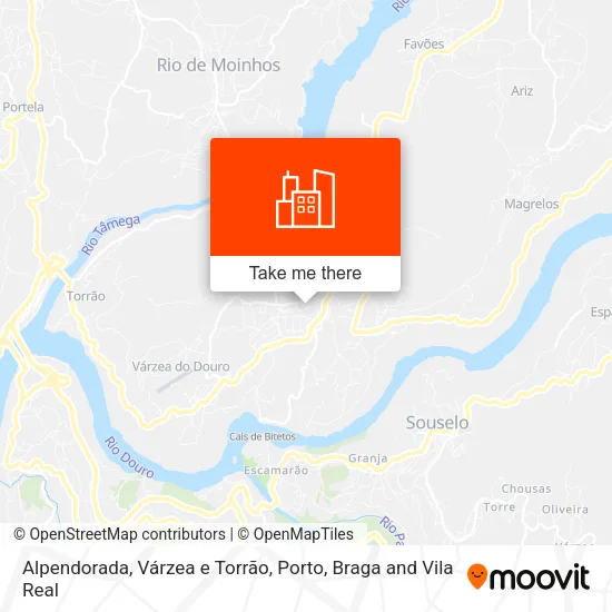 Alpendorada, Várzea e Torrão map