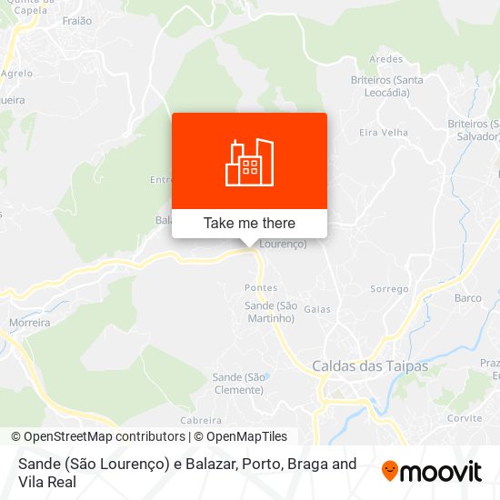 Sande (São Lourenço) e Balazar map