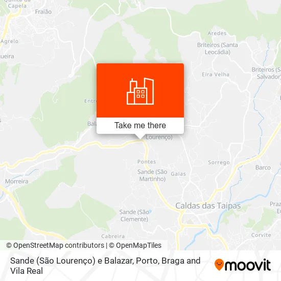 Sande (São Lourenço) e Balazar map