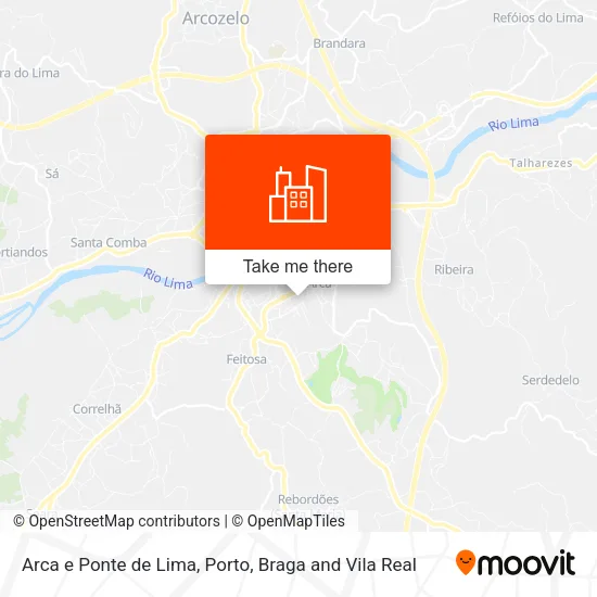 Arca e Ponte de Lima map